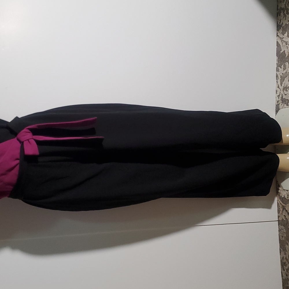 Sandra Darren Color Block Crepe Jumpsuit Hot Pink… - image 3